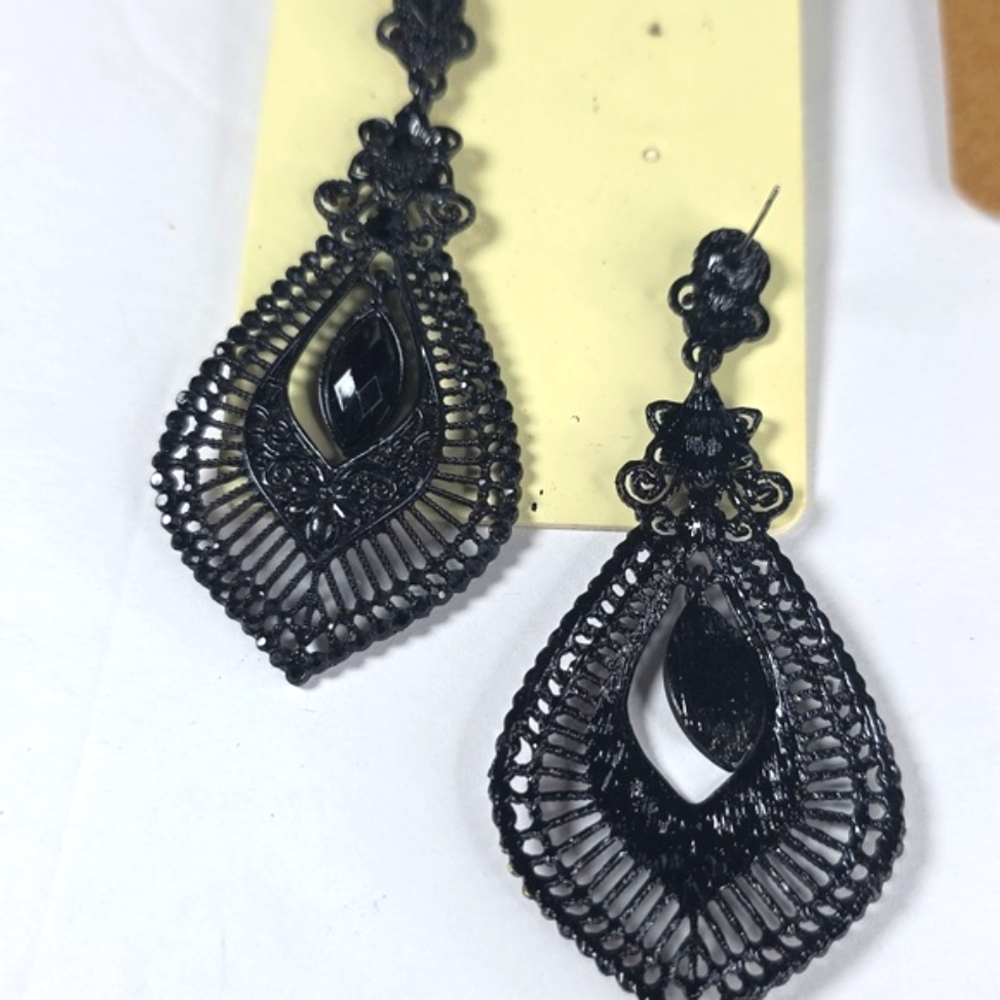 Black Statement Earring Bundle - Picture 5 of 5